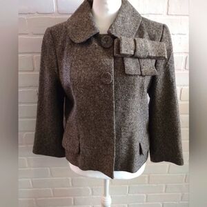 Women's 3/4 Sleeve Tweed Jacket